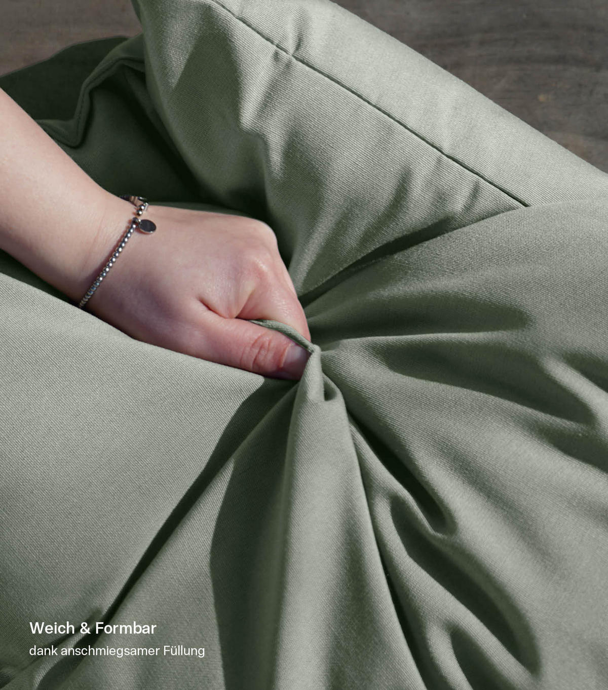 OUTDOORKISSEN Die Wolke 7 - Hellgrün, Textil (80/10cm) - Mokebo