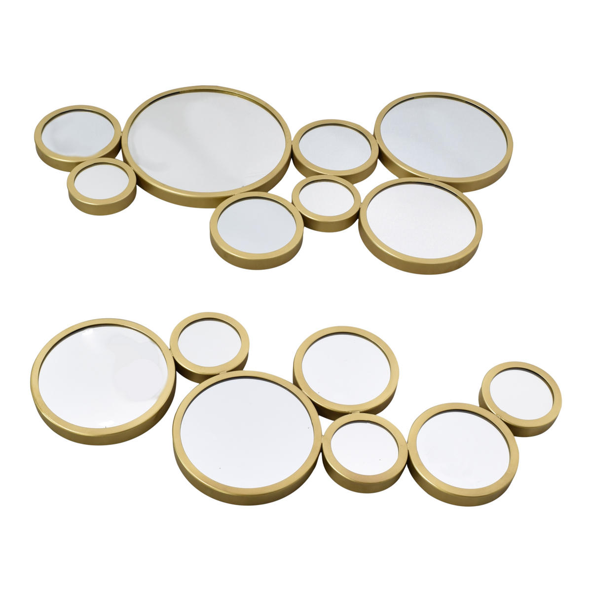 WANDSPIEGEL Bubbles Gold - Goldfarben, Metall (115/62/4cm) - LOFT42