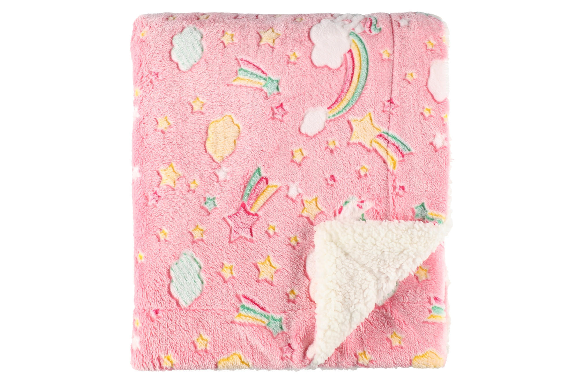 KINDERBETTDECKE Glow 125/150 cm - Rosa, Textil (150/125cm)