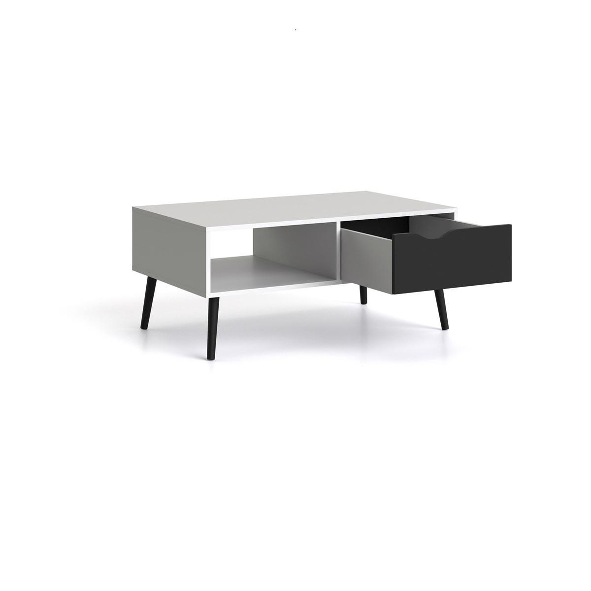 COUCHTISCH mit 1 Schublade - Weiß, Holzwerkstoff (60/99/43cm) - ebuy24