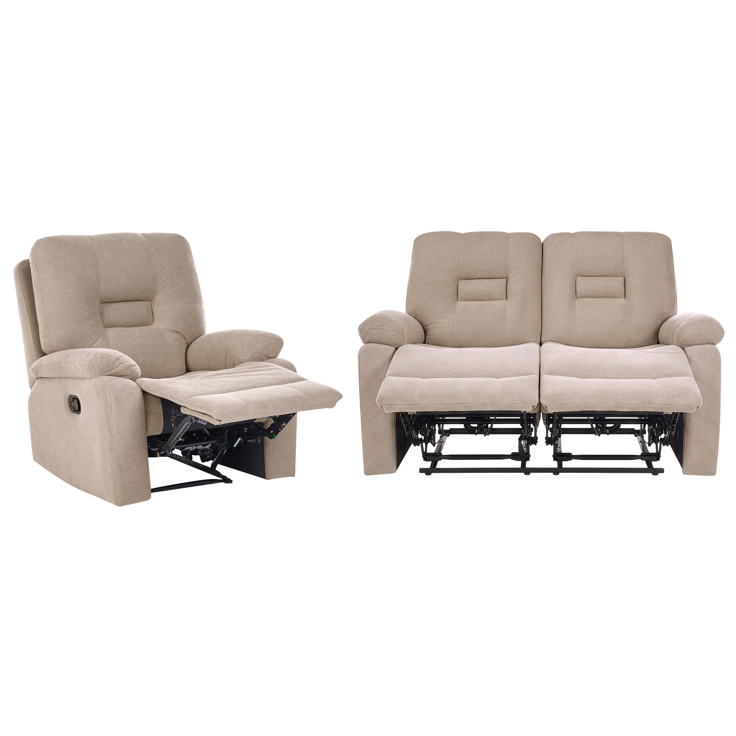 Beliani Sofa-Set Taupe 204x101x73 cm