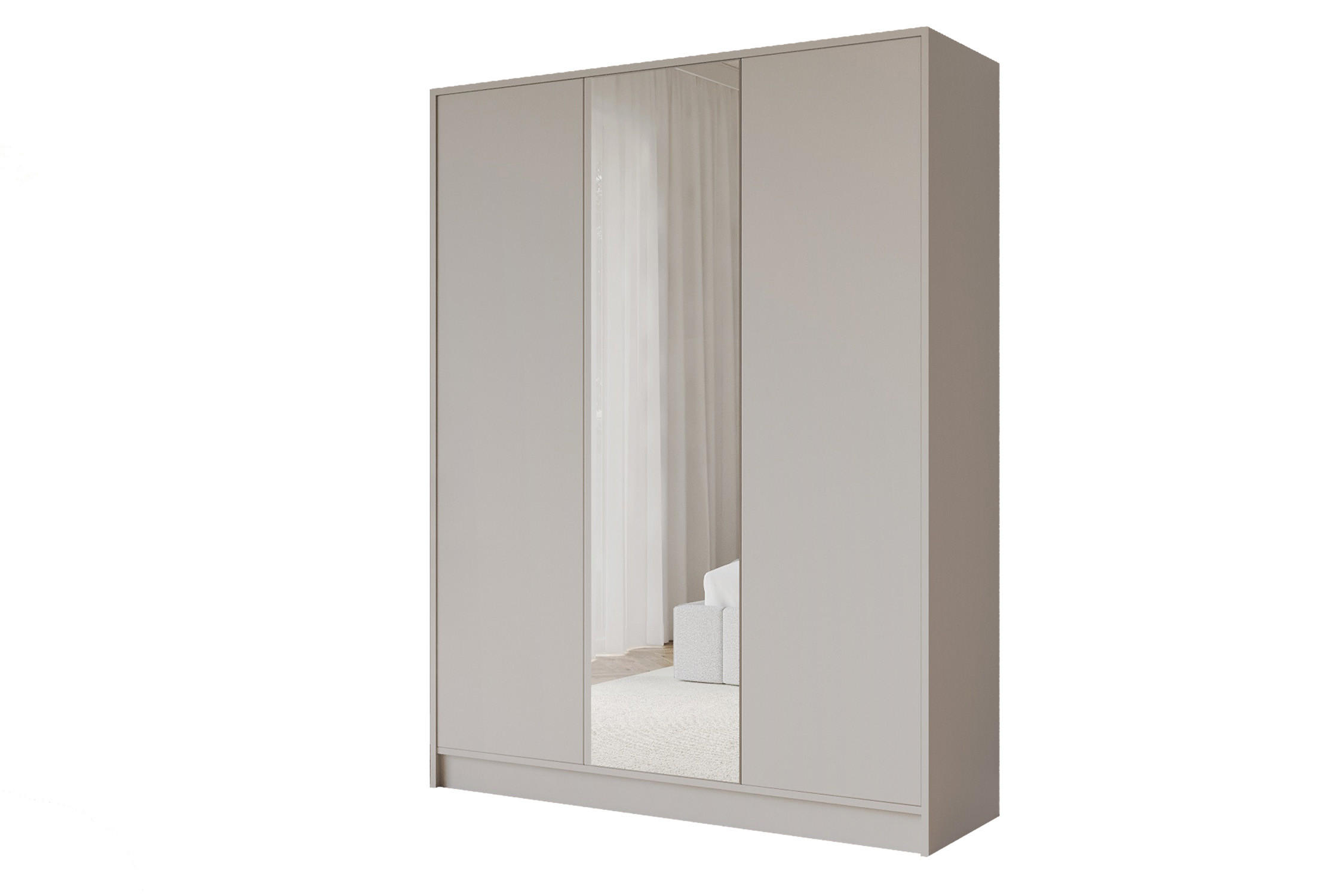 KLEIDERSCHRANK - LUSSO - 150 - Kaschmir - Kaschmir/Goldfarben, Holzwerkstoff (150/200/51cm) - ALTDECOR