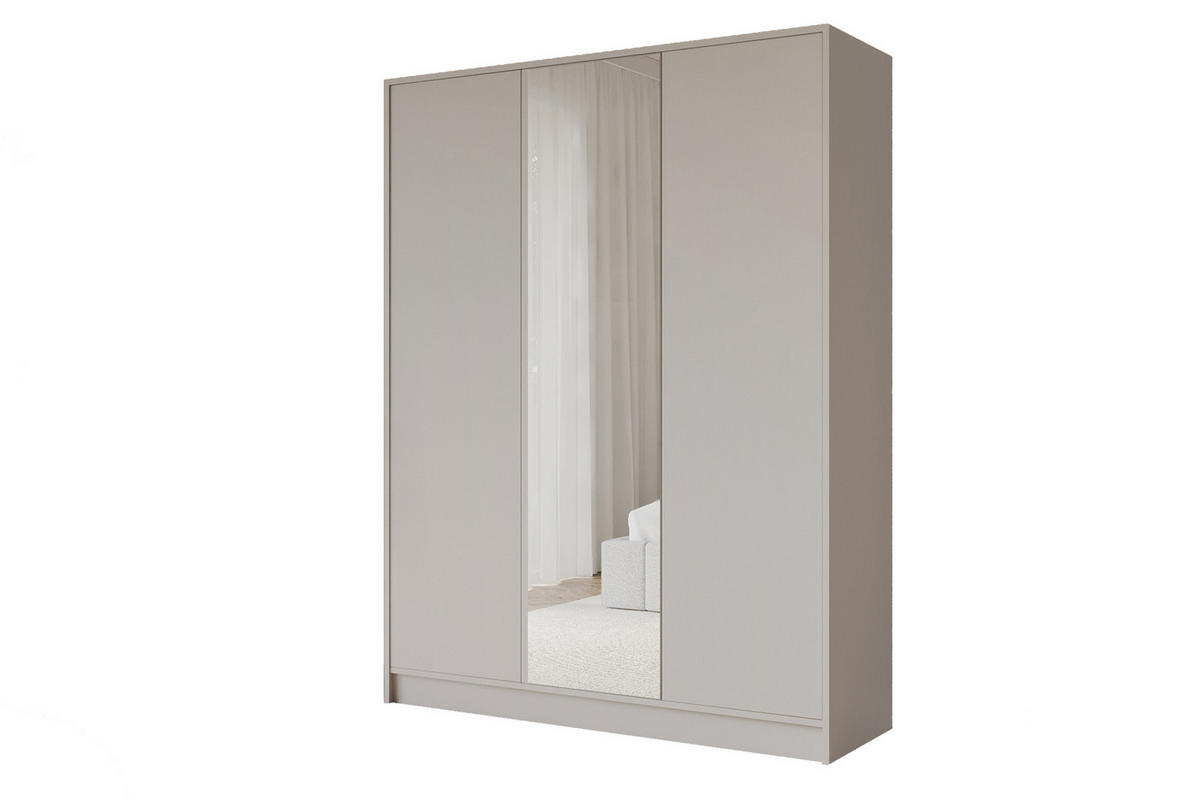 KLEIDERSCHRANK - LUSSO - 150 - Kaschmir - Kaschmir/Goldfarben, Holzwerkstoff (150/200/51cm) - ALTDECOR