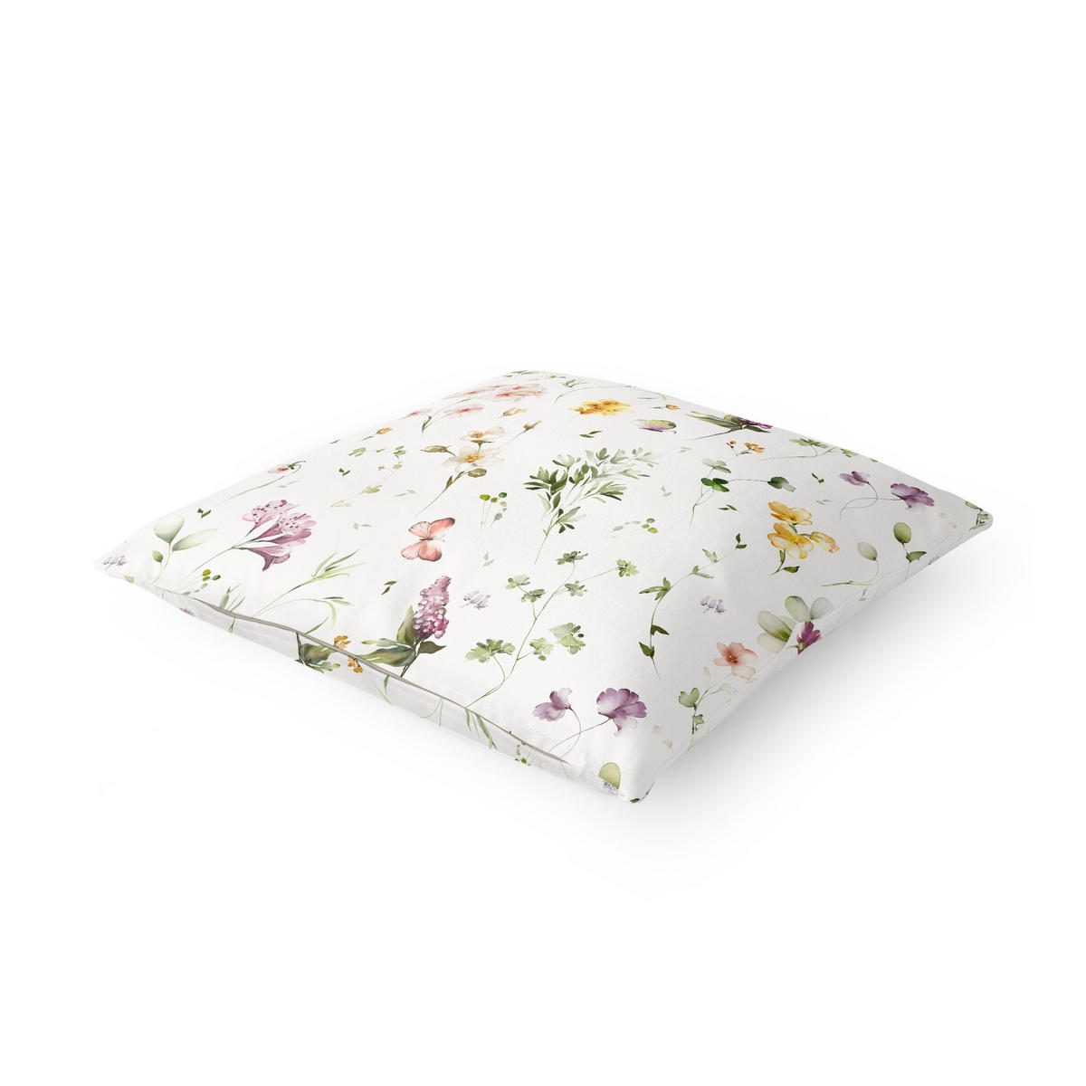 KISSENBEZUG Wildblumen Aquarell Muster 40/40 cm - Violett, Textil (40/40cm) - Bilderwelten
