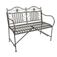 GARTENBANK Signe Terrassenbank - Braun, Metall (106/91/57cm) - DELUKE