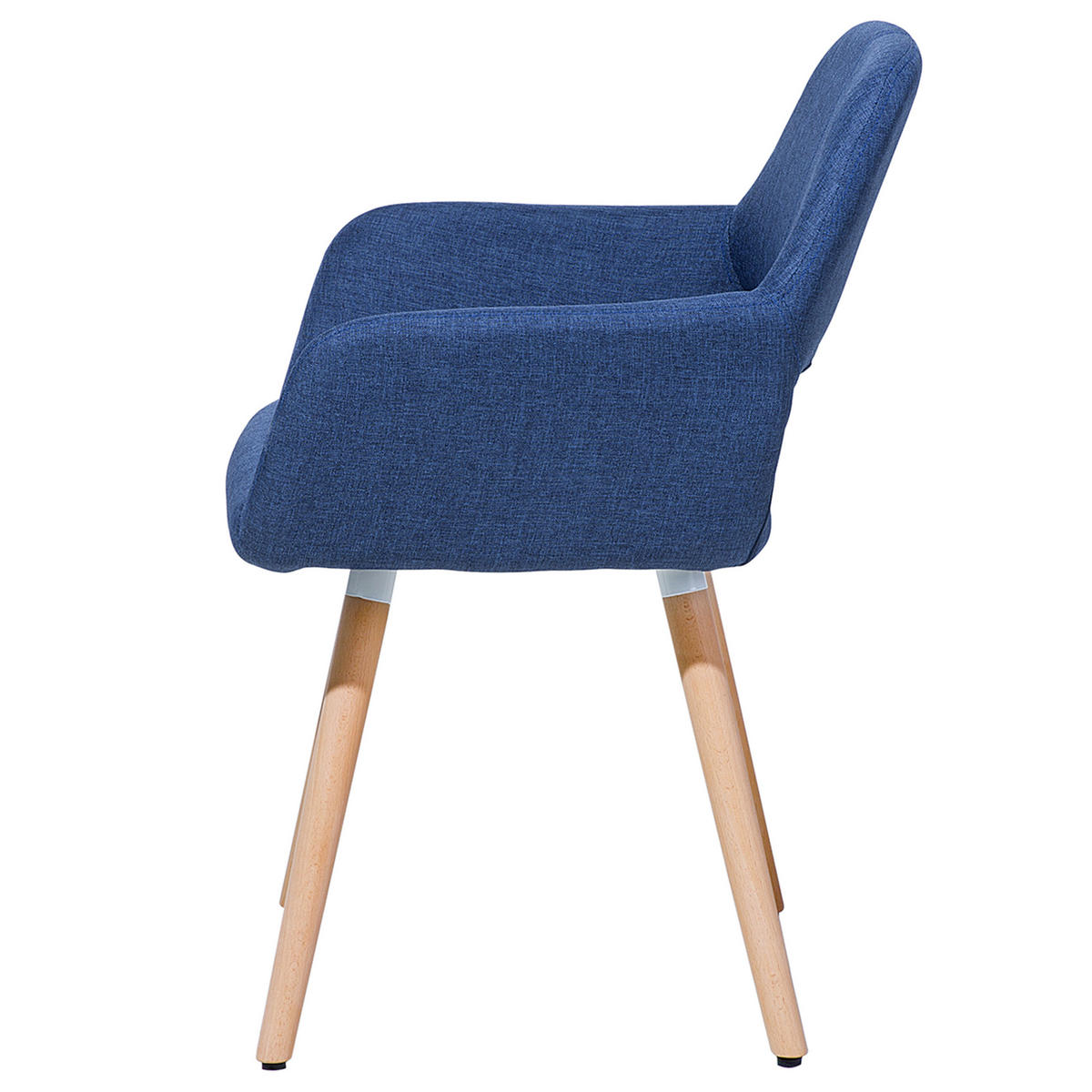 ESSZIMMERSTUHL 2er-Set Polsterbezug Blau Chicago - Blau, Holz/Textil (56/81/56cm) - Beliani