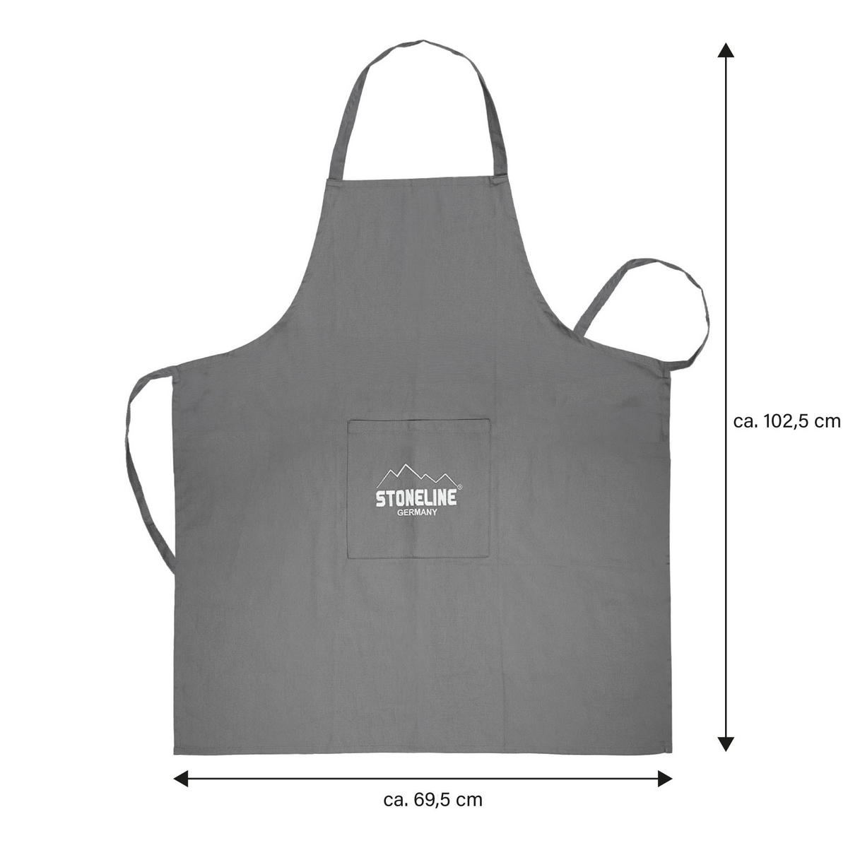 KÜCHENSCHÜRZE - Grau, Textil (21/31cm) - Stoneline