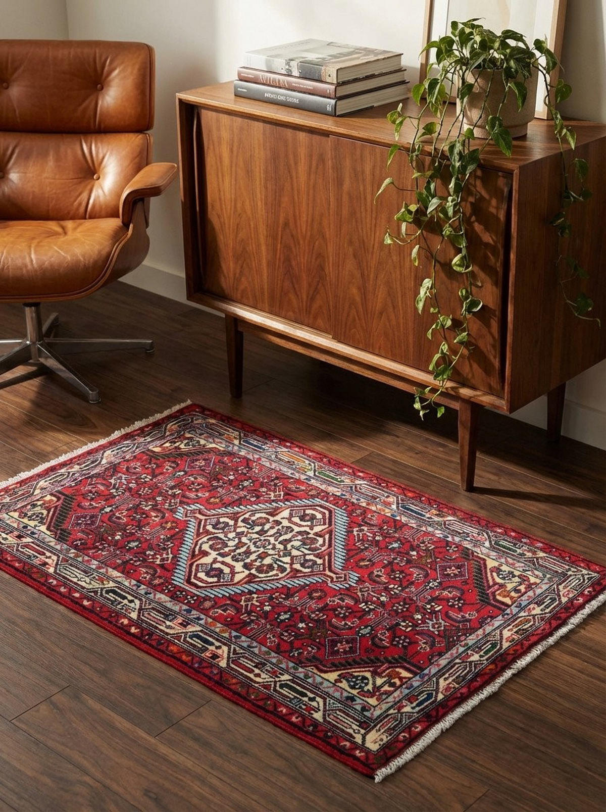 TEPPICH Assadabad Rot 136/81 cm Schurwolle - Rot, Textil (81/136cm) - Looma
