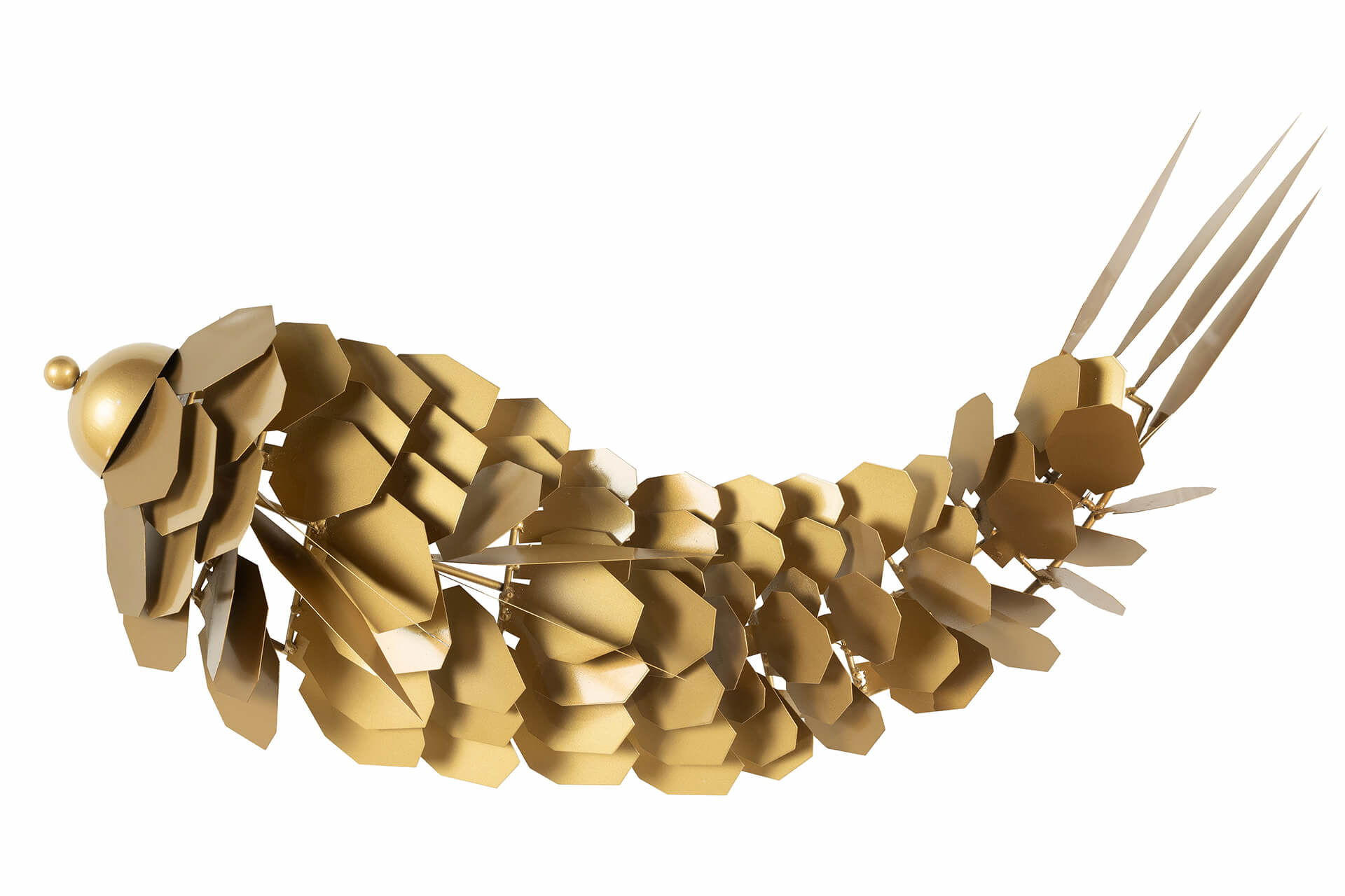 WANDDEKO Gold 70/34 cm - Goldfarben, Metall (2.42/34/10cm) - KUNSTLOFT