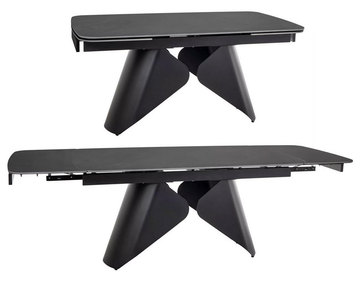 ESSTISCH Armando Schwarz Marmor / Schwarz 160-240 / 90 / 76cm - Schwarz, Holz/Keramik (90/240/76cm) - Feldmann-Wohnen