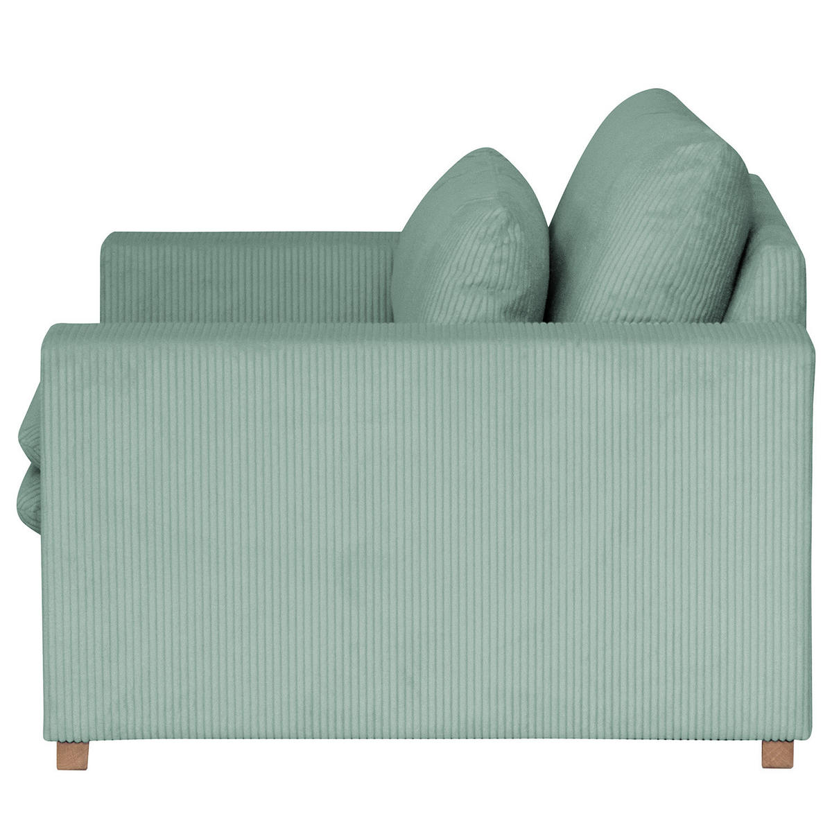 SESSEL - Blau/Eichefarben, Eichenholz/Textil (110/82/104cm) - home24