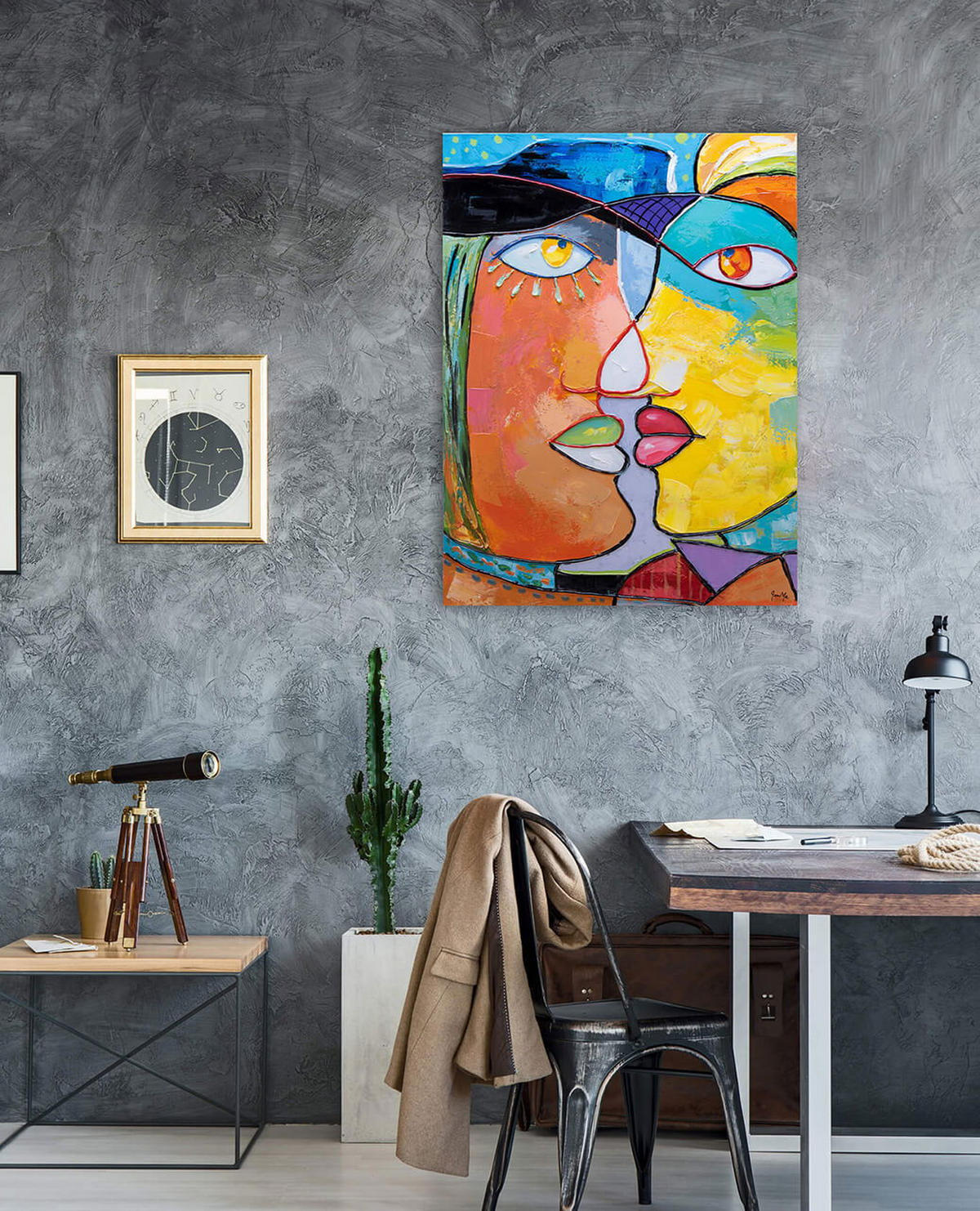 ACRYLBILD HANDGEMALT 75/100 cm - Multicolor, Holz/Textil (75/100cm) - KUNSTLOFT