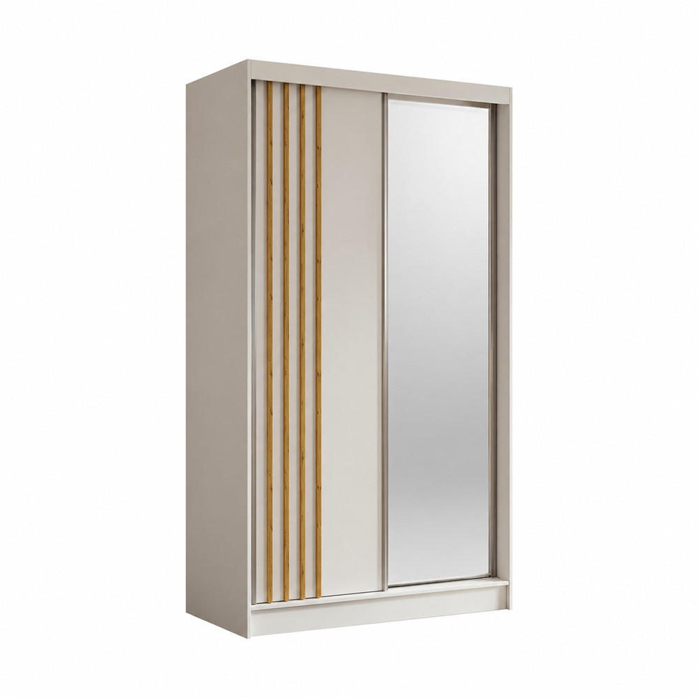 KS Home Concept Kleiderschrank Weiß 120x216x61 cm