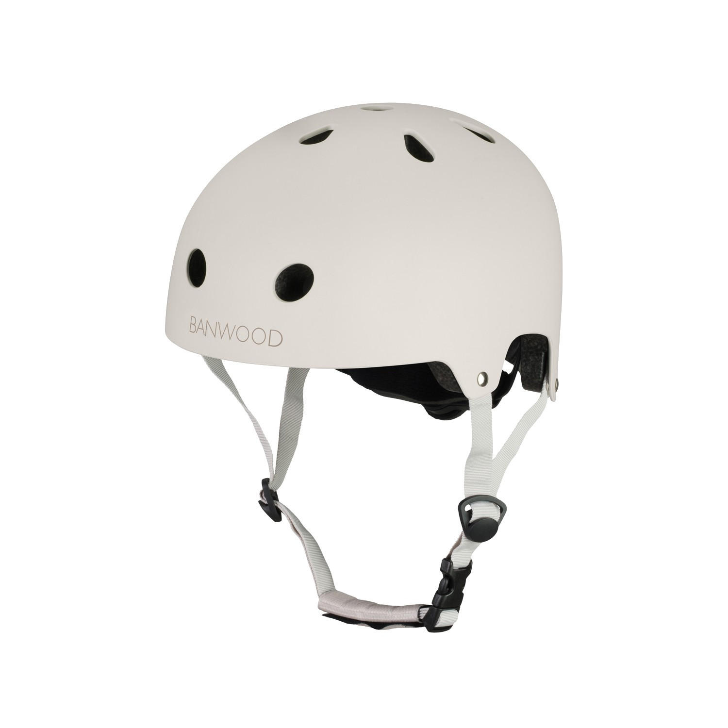 HELM für Kinder aus ABS-Recyclingmaterial, ab 3 Jahren, Elfenbein - Beige, Kunststoff (21/24cm) - Banwood
