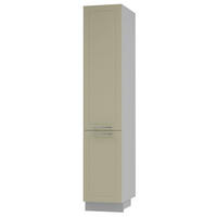 APOTHEKERSCHRANK Kvantum 2D14K/40/kargo Vanille Matt / Grau Matt 40 / 59 / 207cm - Creme/Grau, Holz/Holzwerkstoff (40/207/59cm) - Feldmann-Wohnen