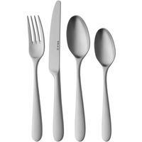 BESTECKSET Nordica MAT - 18/10 Edelstahl - 24-teilig / 6 Personen - Silberfarben, Metall - Sola