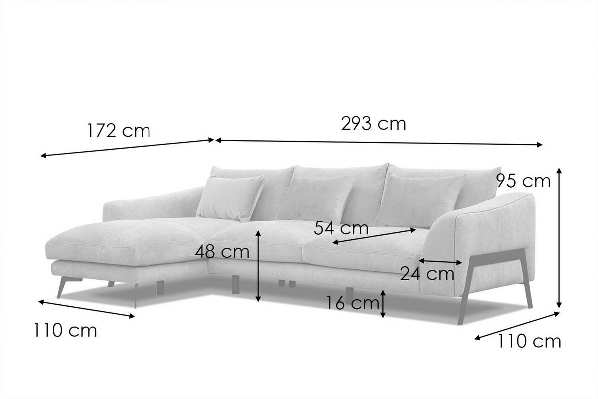 ECKSOFA WINTER 4-Sitzer, taupe - Taupe/Schwarz, Holzwerkstoff/Textil (158/269cm) - Courtois Laville