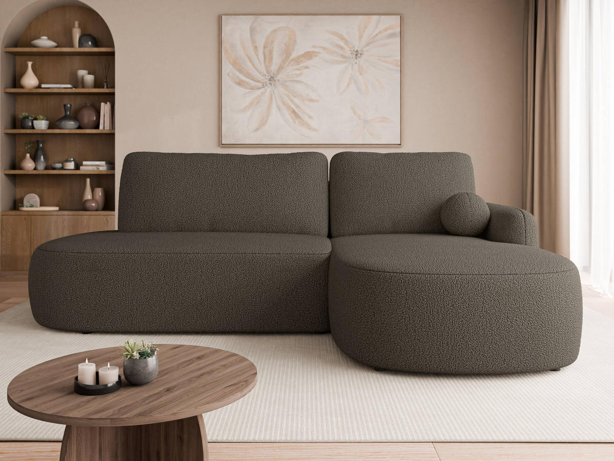 COLTAR Loridu O Premium, Dreapta - culoare lemn wenge/negru, material plastic/material textil (174/274cm) - MIRJAN24