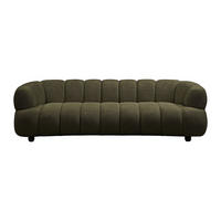 SOFA - 4 Personen - stoff - grün Coliani - Grün, Holz/Textil (250/73/94cm) - Vente-Unique