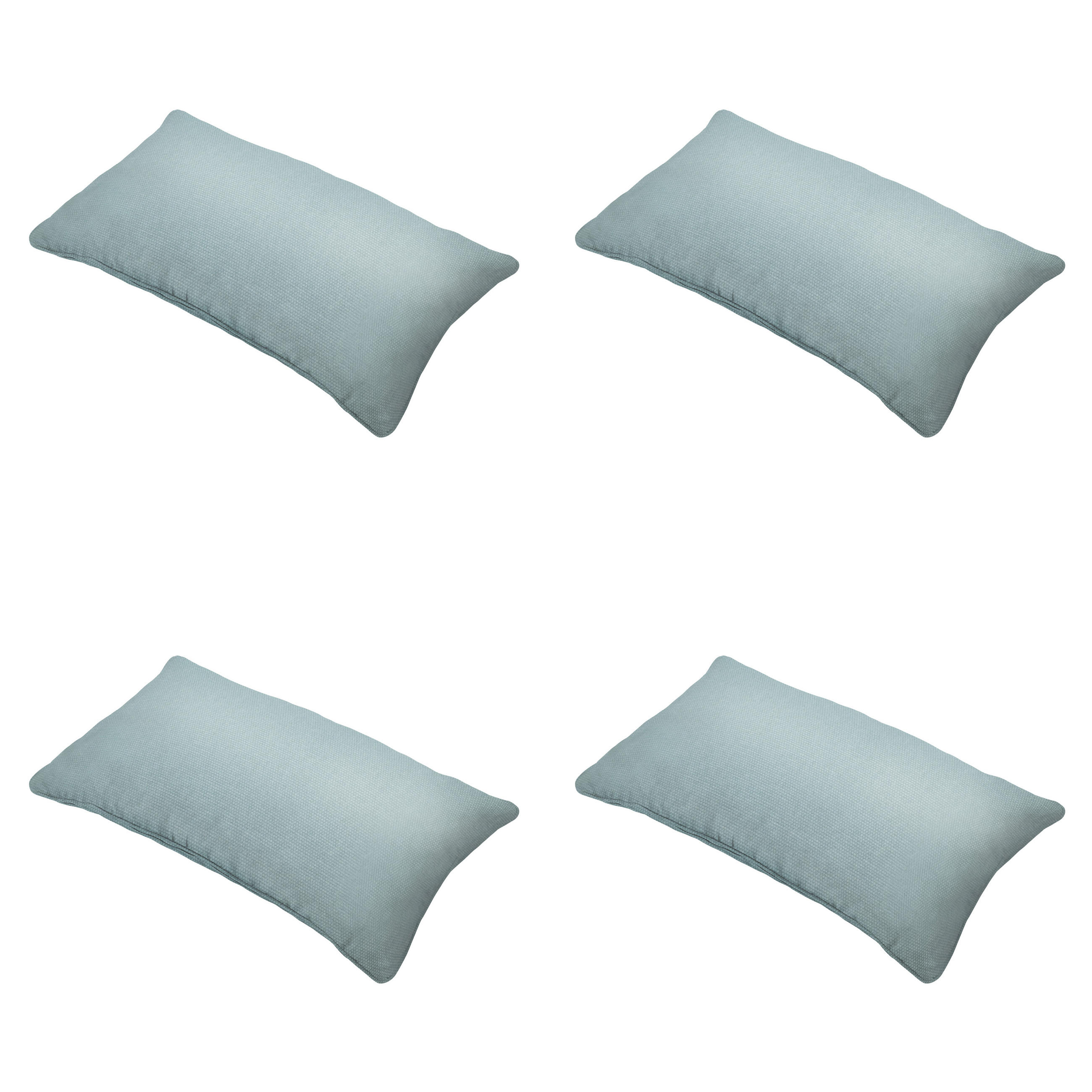DEKORATIONSKISSEN Eco-line - Blau - 30/50/10 cm - 4er-Set - Blau, Textil (50/30cm) - Madison