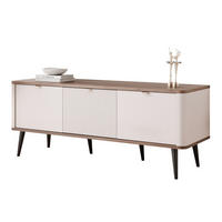 TV-LOWBOARD NAVANI stehend, 130 cm Kaschmir/Nussbaum - Nussbaumfarben/Schwarz, Holzwerkstoff/Metall (130/52/40cm) - Idohome