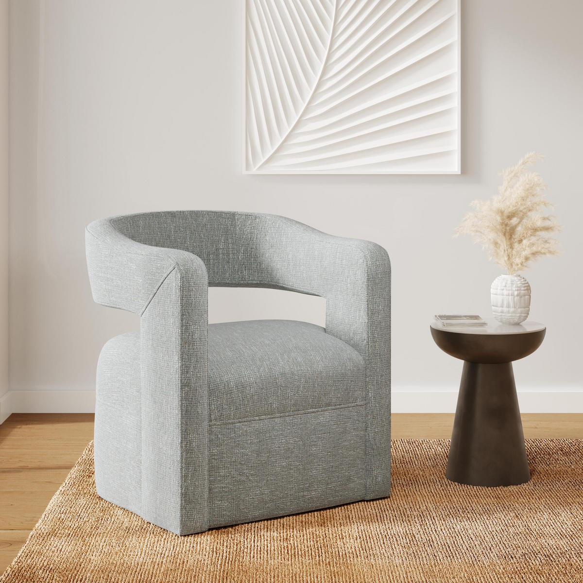 SESSEL LEITH Grau 74x76x83 cm - Grau, Textil (74/83/76cm) - FURNLUX