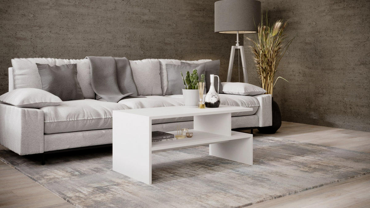 COUCHTISCH JULA 93 - Weiß, Holz (50/93/45cm) - Mat-Haus
