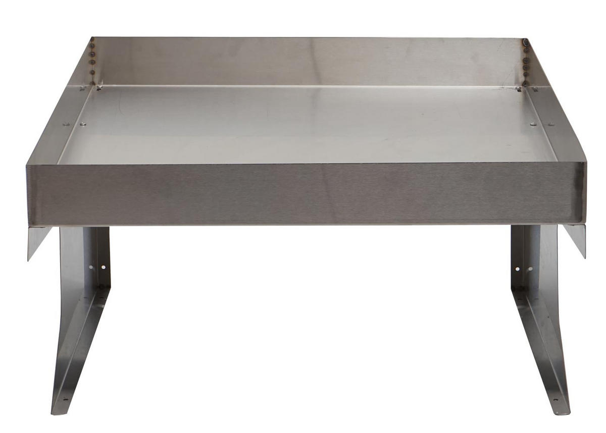 MÄHROBOTER-GARAGE mit Pflanzkasten 37x60x70cm Metall Edelstahl - Silberfarben, Metall (60/37/70cm) - PROREGAL