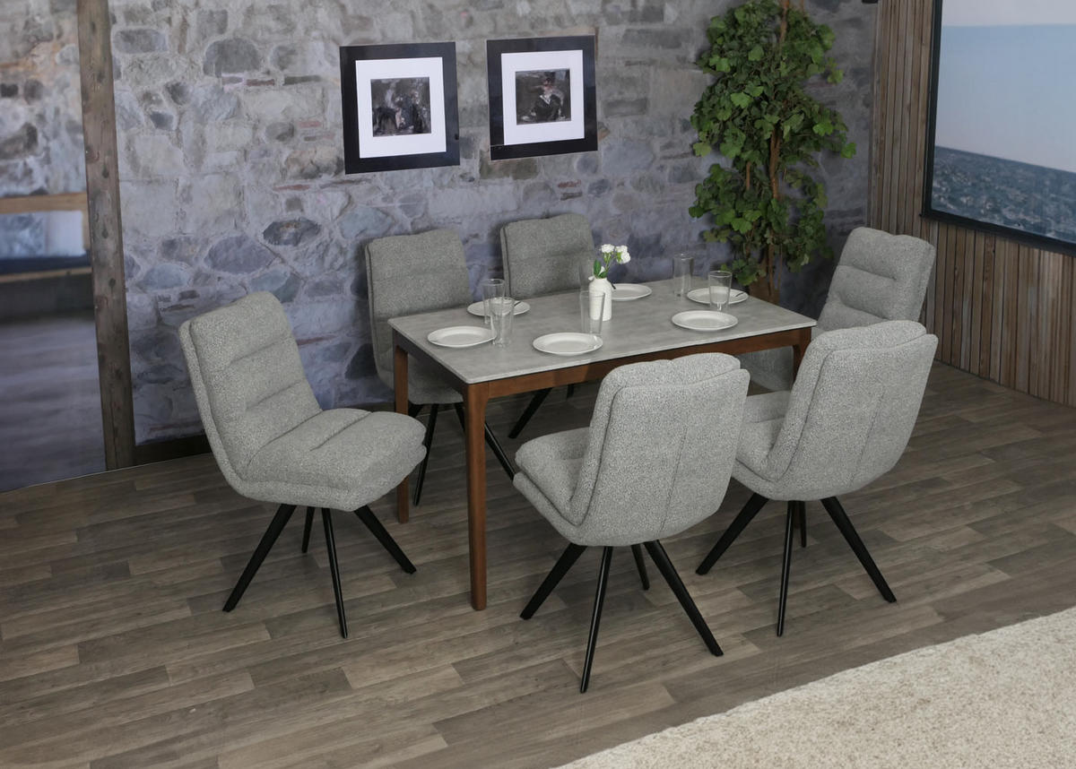 ESSZIMMERSTUHL Grau - Grau, Textil (48/92/68cm) - MCW