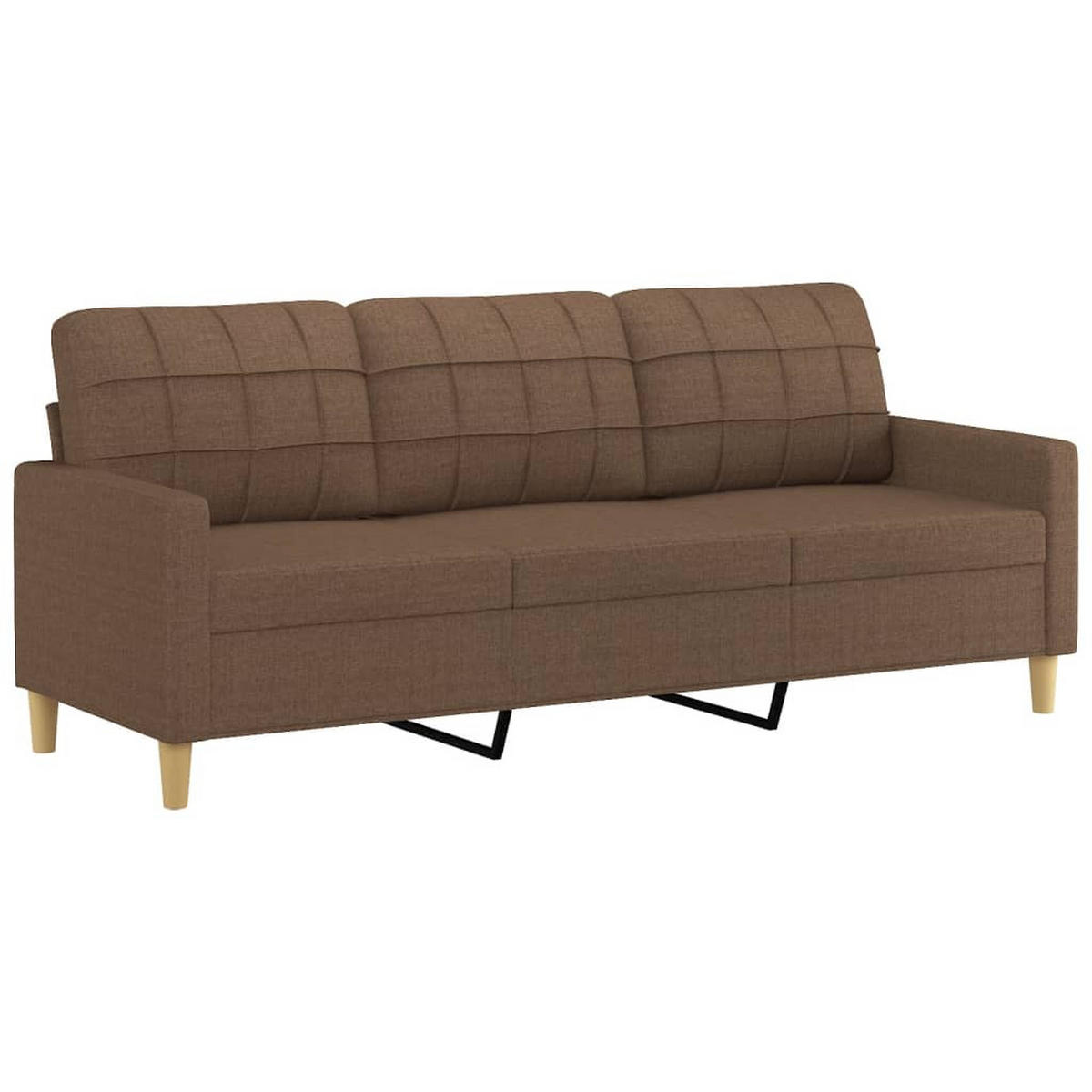 SOFAGARNITUR 4-TLG. Mit Kissen Braun Stoff - Braun, Textil (50/41/60cm) - vidaXL