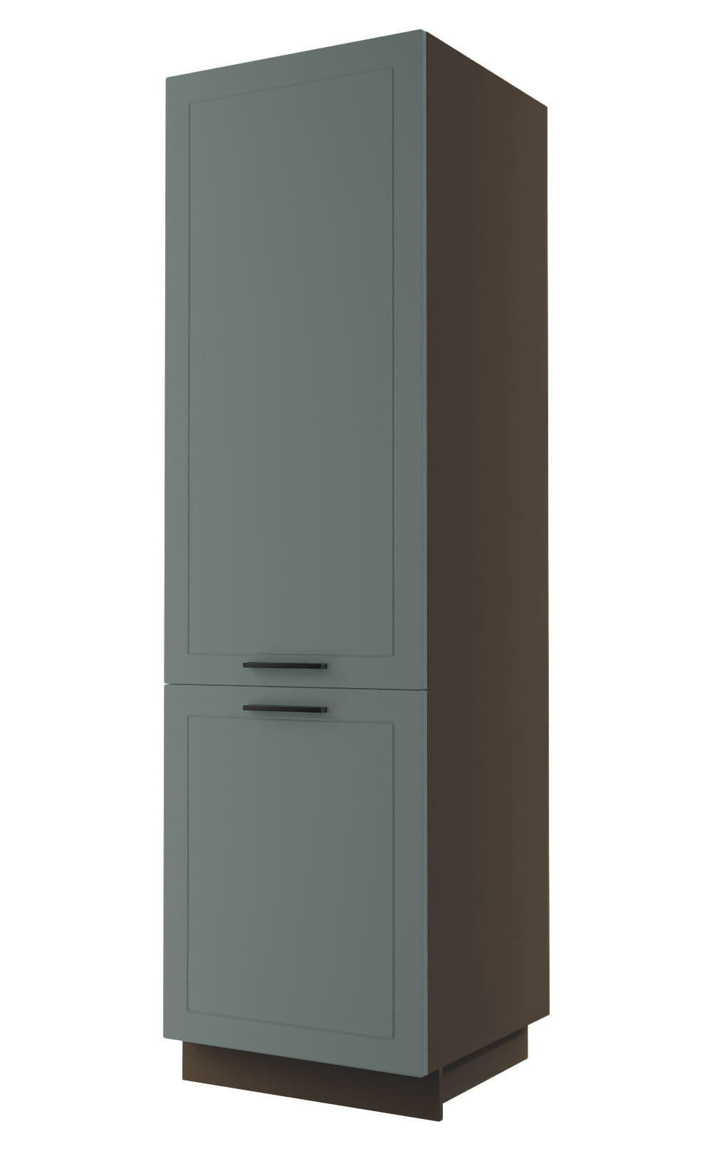 Feldmann-Wohnen Geschirrschrank Mintgrün, Dunkelgrau 60x207x59 cm