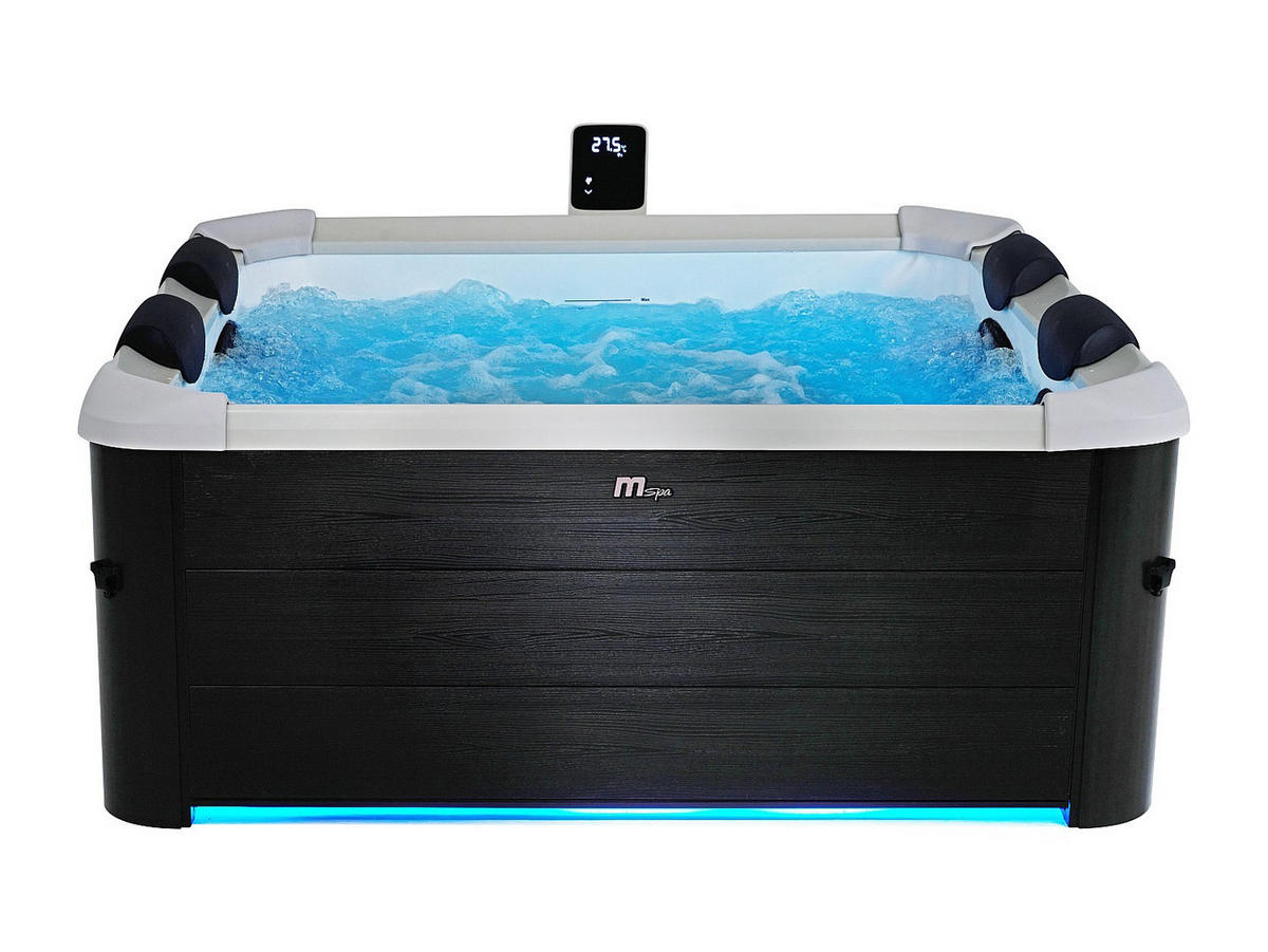 HALBFESTER Whirlpool - 6 Personen - Plastik - Grau - - Grau, Kunststoff (160/65/160cm) - Mspa