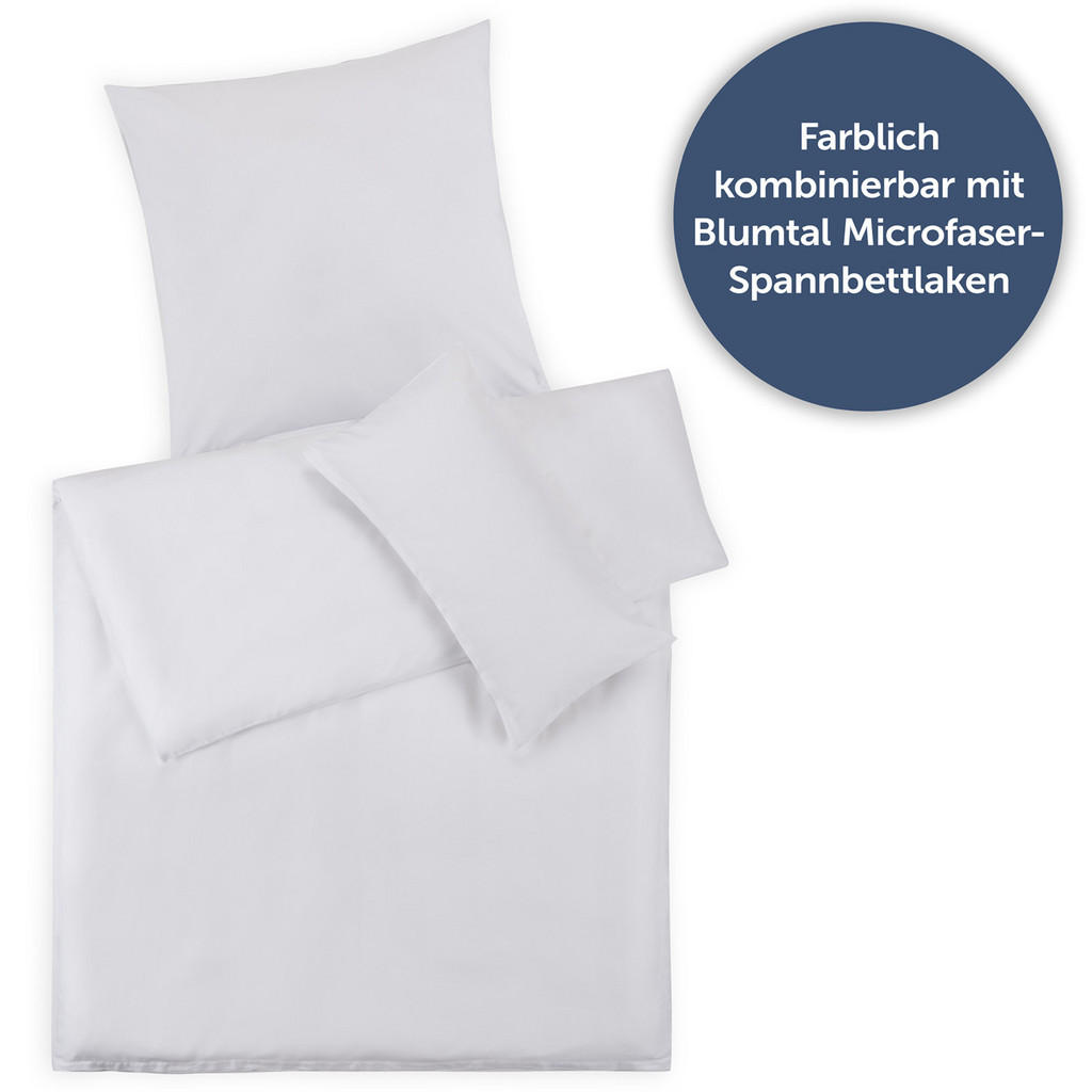 Thumbnail - Blumtal Bettwäsche, Weiß, Textil, Rechteckig, 135x200 cm, Oeko-Tex® Standard 100, Schlaftextilien, Bettwäsche, Bettwäsch...