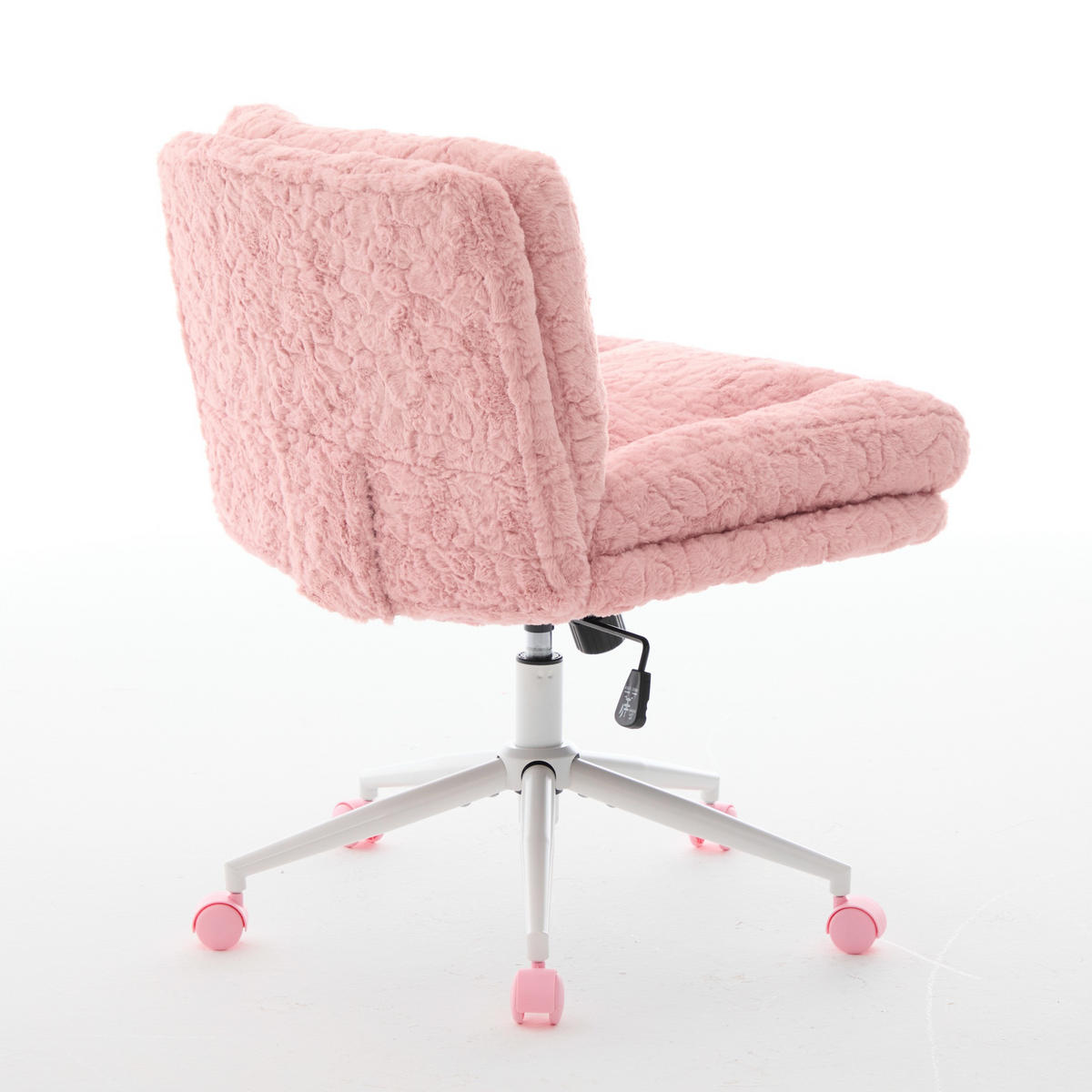 DREHSTÜHLE Kunstfell Drehbar Metallgestell Rosa - Pink, Metall (67/94/63cm) - SHOPENTRA
