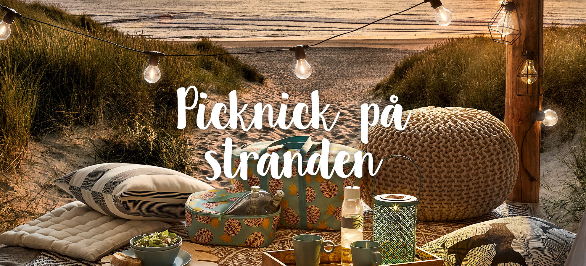 Picknick pa stranden