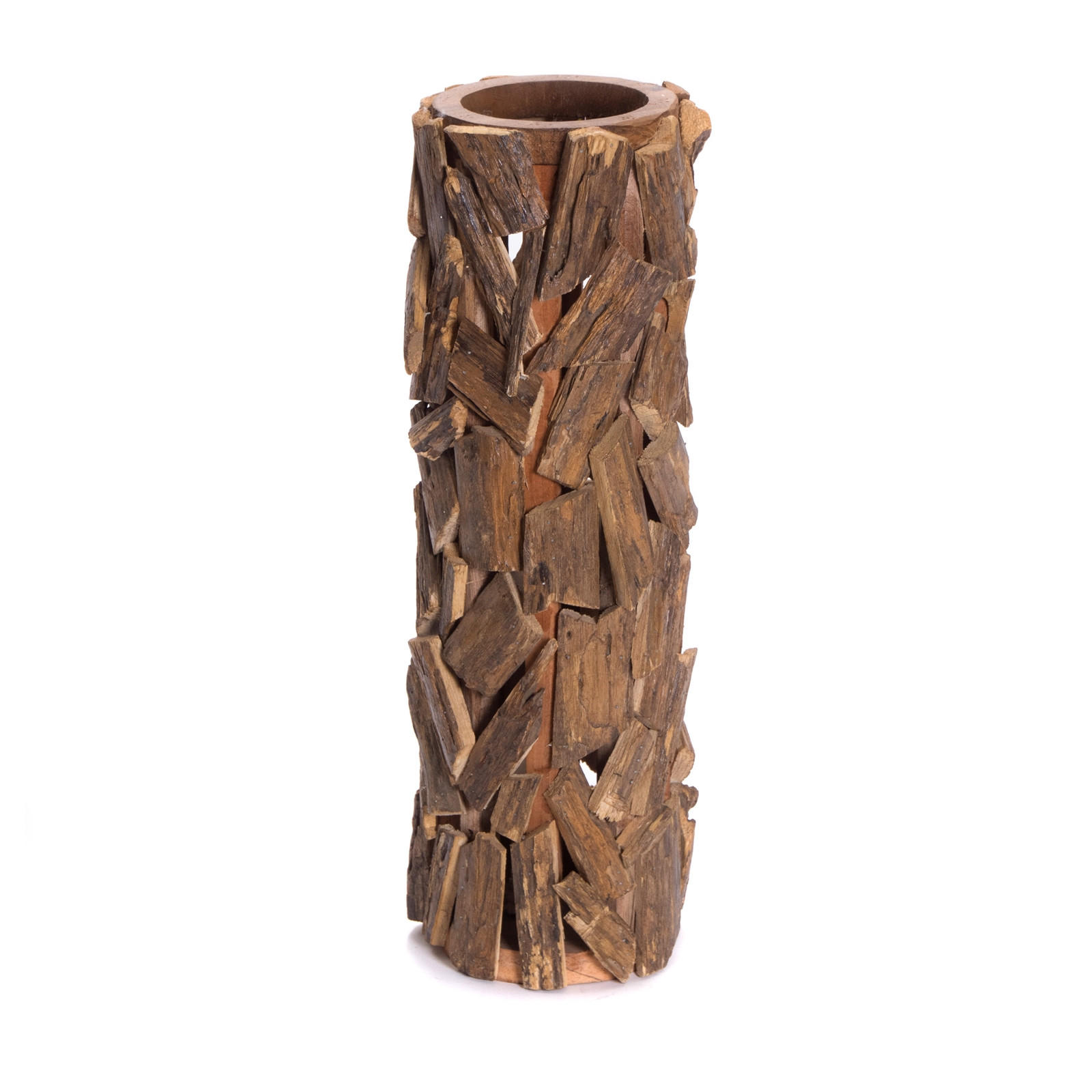 SÄULE Vela 58x23 cm, Teak Massivholz - Naturfarben, Holz (23/23/58cm) - CREEDWOOD
