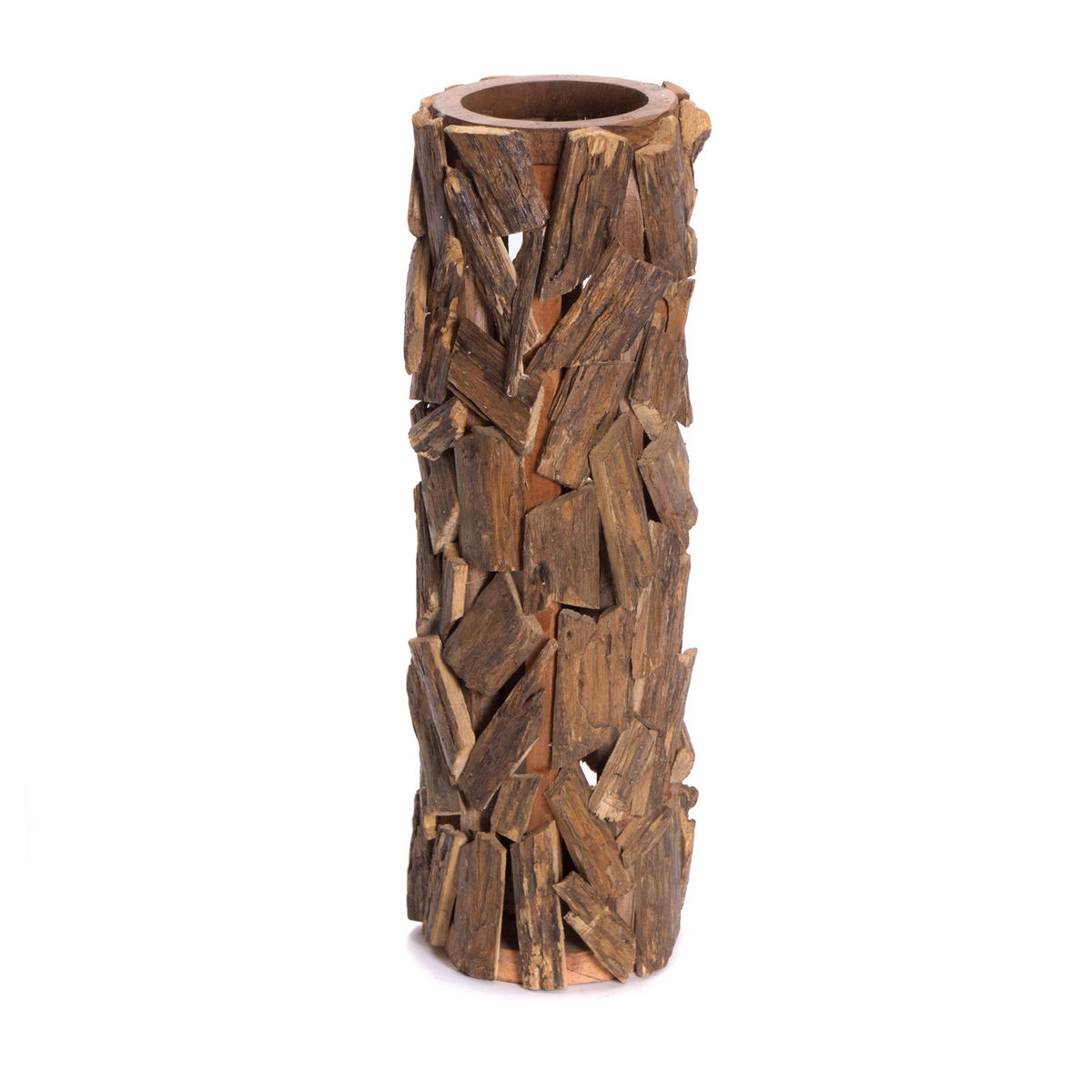 SÄULE Vela 58x23 cm, Teak Massivholz - Naturfarben, Holz (23/23/58cm) - CREEDWOOD
