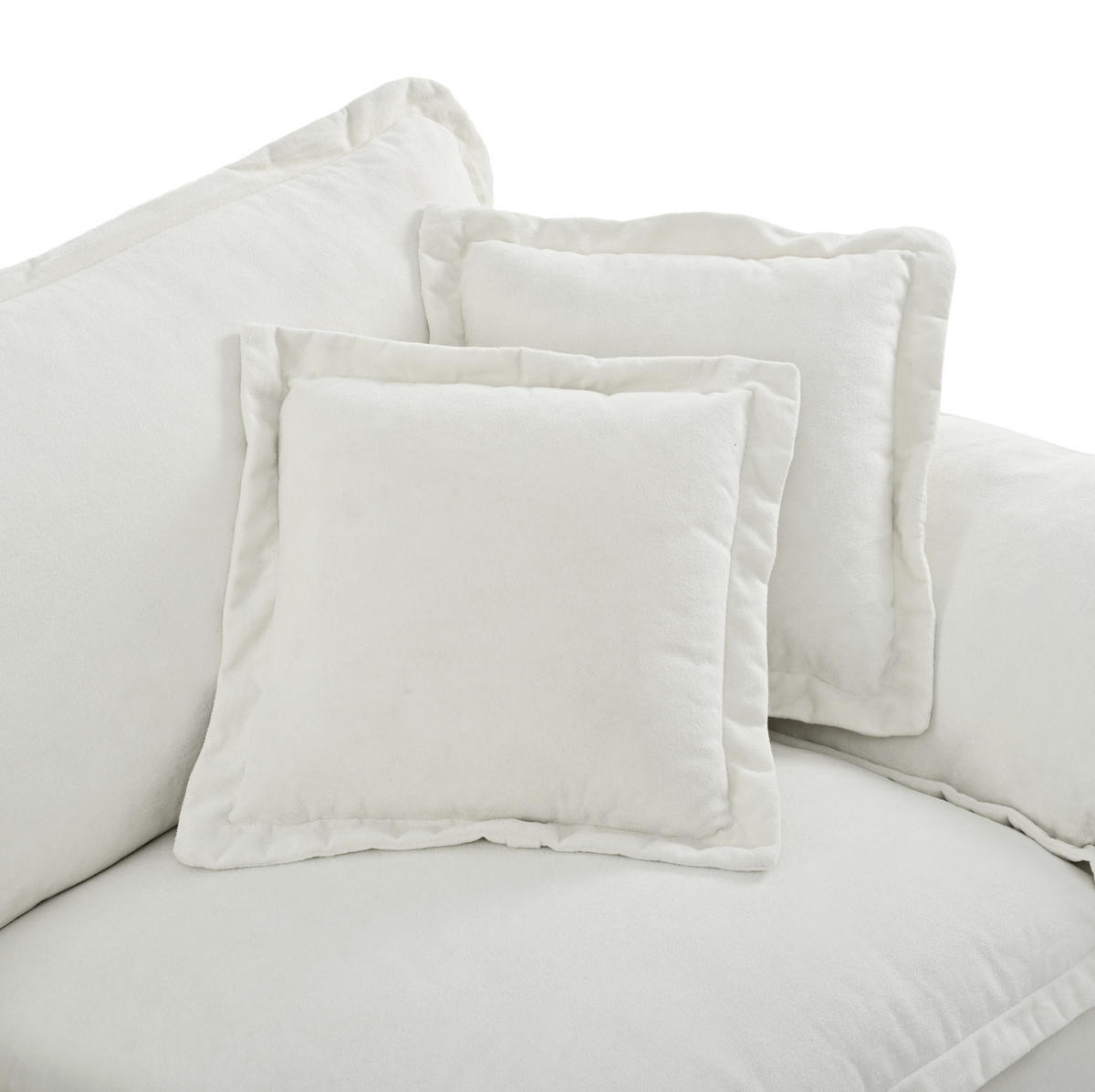 SOFA Modulsofa ca. 263 x 82 x 90 cm Chenille Beige - Beige, Holzwerkstoff (82/90/263cm) - Meubliv