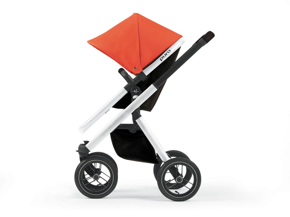 KINDERWAGEN Puro Urban Kombi 2 in1 inkl. Regenschutz und Wickeltasche - Orange, Holz/Kunststoff (61/94/123cm) - Cam il Mondo del Bambino S.p.A.