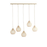 HÄNGELAMPE Elati Braun Ø100/21,5 cm - Braun, Textil (100/15/21.5cm) - Light & Living