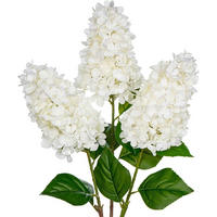KUNSTBLUMEN 3er Set Hortensie 73CM - Weiß, Textil (73cm)