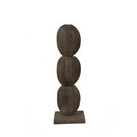 SKULPTUR Kodey Braun 25.5/20/80cm - Braun, Holz (20/80/25.5cm) - PTMD Collection