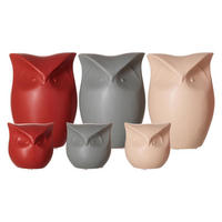 DEKOFIGUREN EULE & EULENKOPF Tiere bunt 11,5 cm 6er Set - Multicolor, Keramik (11.5/11.5/12.5cm) - Ritzenhoff Breker