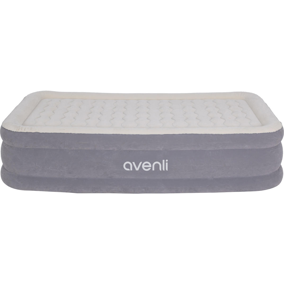 LUFTBETT Luftmatratze selbstaufblasend 191 x 99 x 46 cm mit integrierter Pumpe - Grau, Kunststoff (99/191cm) - Avenli