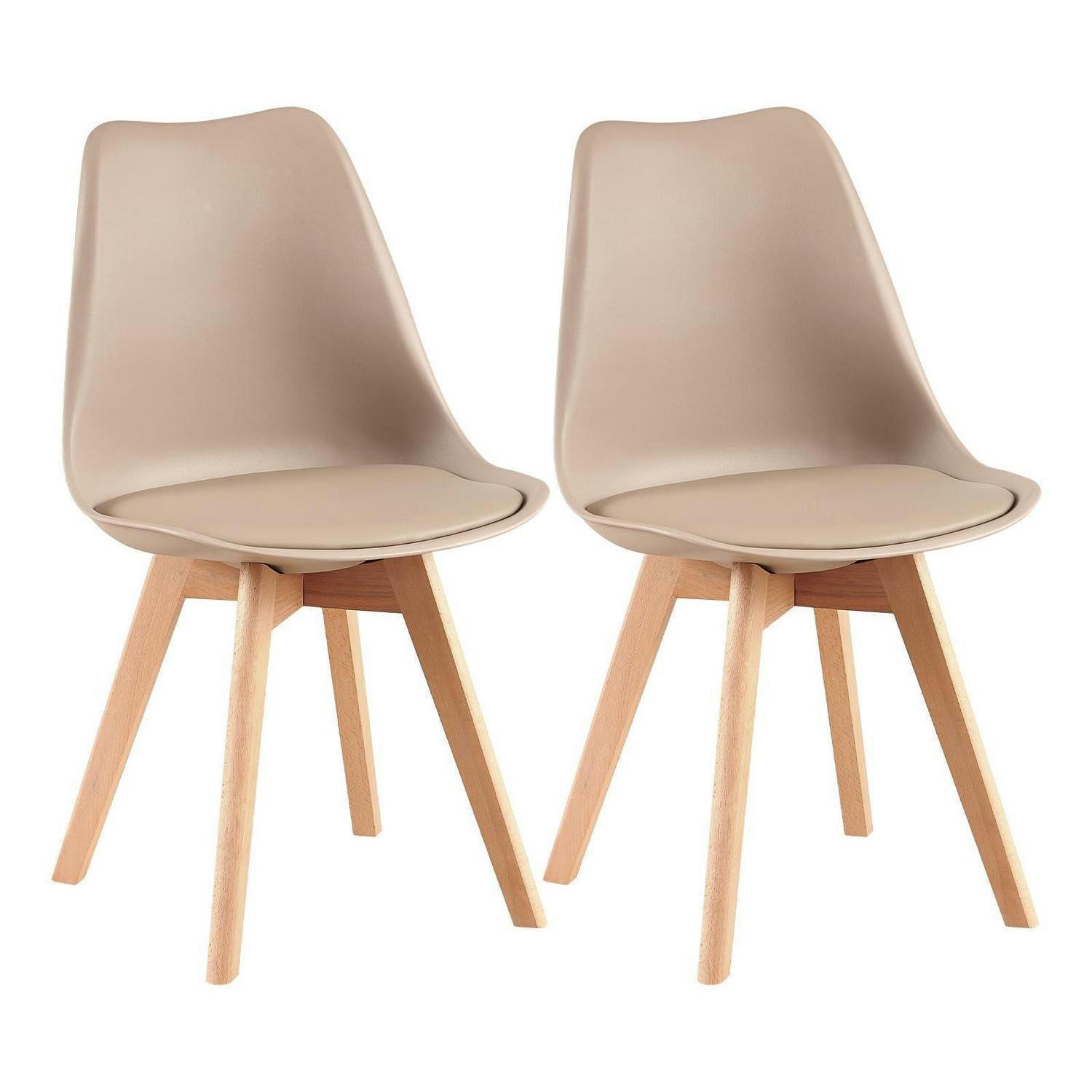 ESSZIMMERSTUHL 2er-Set Helles Khaki - Beige, Kunststoff (47.5/82/41cm)