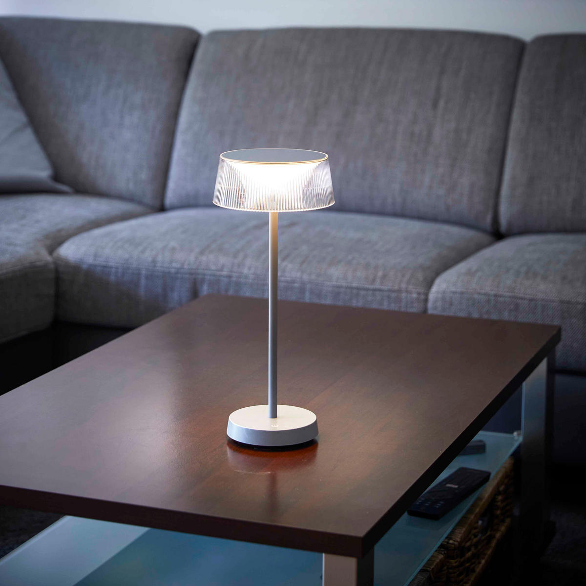 LED-AKKU-TISCHLAMPE - dimmbar für Innen und Außen mit USB-C Ladefunktion - Weiß, Kunststoff (15.4/15.4/36.8cm) - Northpoint