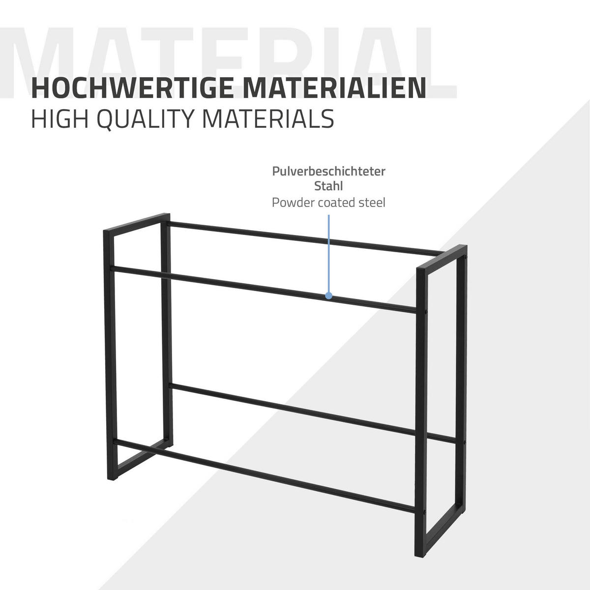 GETRÄNKEKISTENREGAL für 6-8 Kisten 104x32x82,5 cm aus Stahl - Anthrazit, Metall (32/82.5/104cm) - ML-DESIGN
