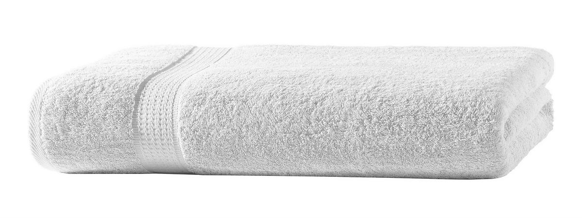 BADETUCH 100x150 cm Frottier Handtücher aus 100% Baumwolle, Weiß 500g/m2 - Weiß, Textil (100/150cm) - Carpe Sonno