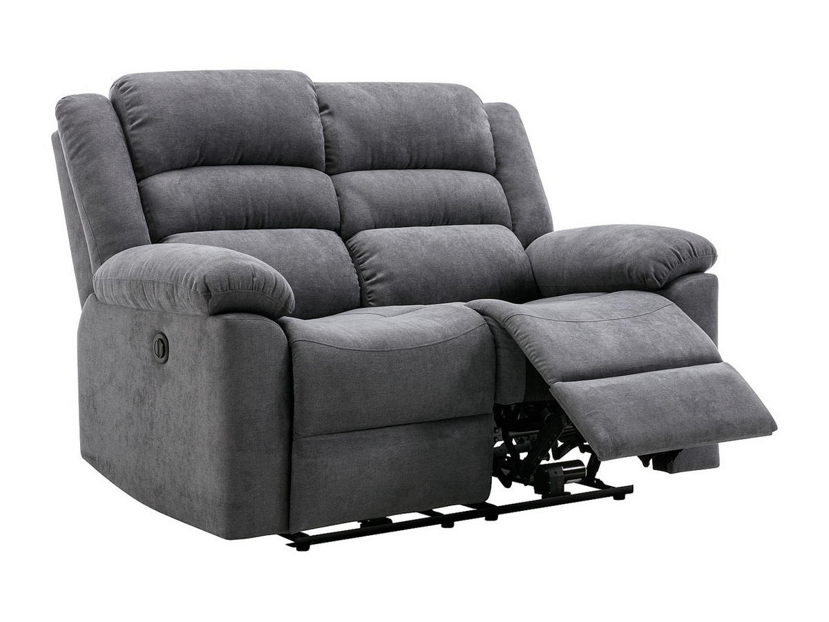 RELAXSOFA - 2 Personen - stoff - grau Burolo - Grau, Textil (144/103/95cm) - Vente-Unique