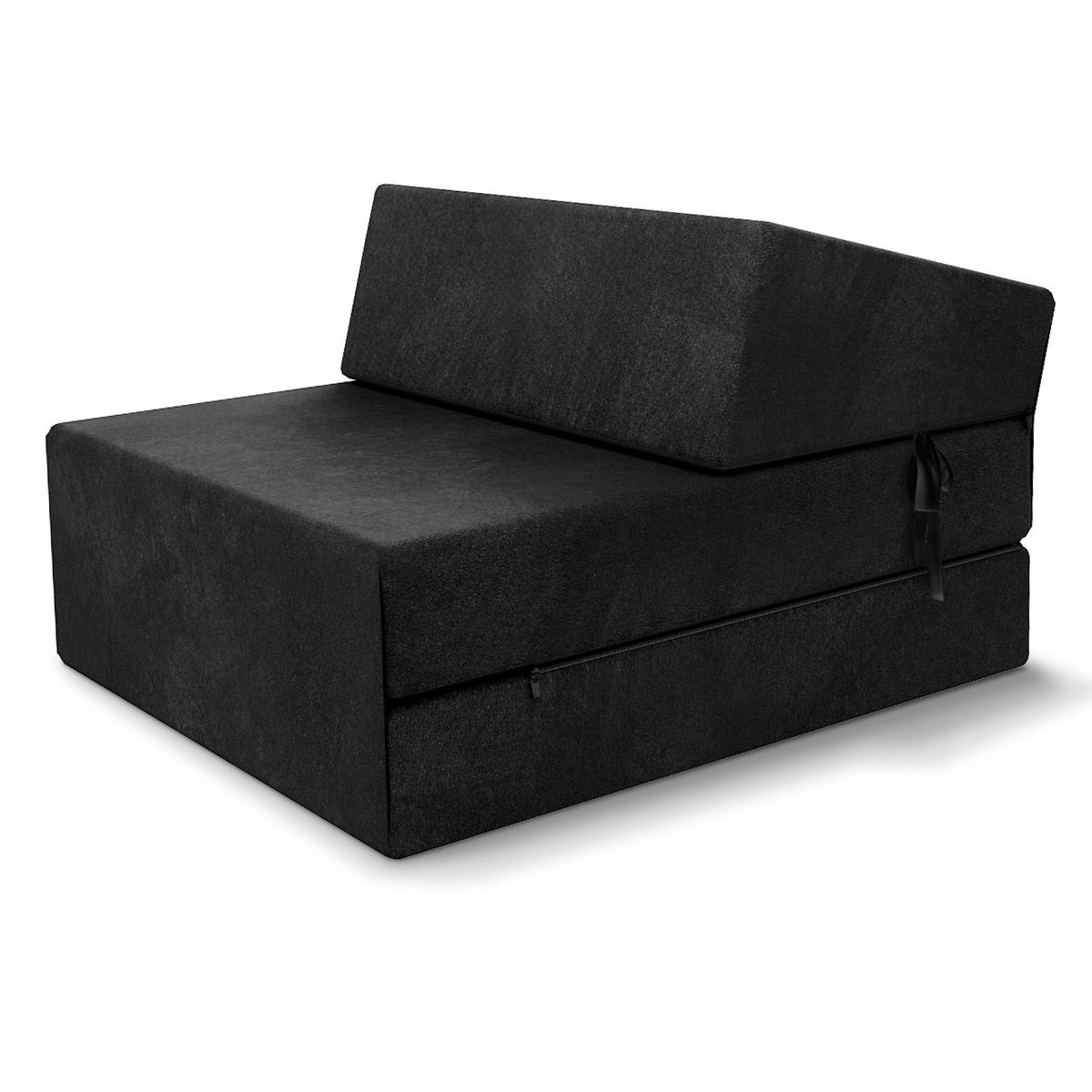 KLAPPMATRATZE SUZI - Schwarz, Textil (70/200cm) - FDM